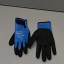 100% Waterproof Gloves for Men and Women, Winter Work Gloves for Cold Weather, Thermal Insulated Freezer Gloves, Touch Screen, With Grip, Blue, Small