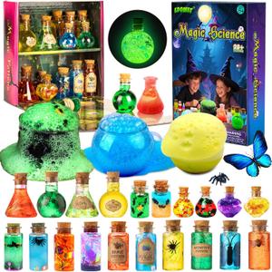 LDomet Science Magic Potions Kit for Kids, 20+ Potion Experiments Making, Fairy Magic Potions Craft Kit for Age 8-12, Creative Educational Birthday Christmas Gift