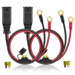 GC008 X-Connect M10 (3/8in) XL Eyelet Terminal Cable for NOCO Battery Chargers,2-Pack Replacement Connector for Smart Batteries & Trickle Charger Accessories