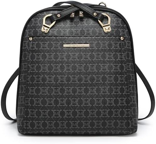MKP COLLECTION Women's Fashion Backpack Purse - Anti-Scratch Faux Leather Travel Bag with Multi-Pocket Organizer, Designer Pattern Top-Handle Satchel for Shopping and Daily Use