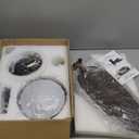 Ceiling Fans with Lights and Remote/APP Control, 45 Inch Low Profile Tropical Ceiling Fan for Living Room Bedroom, Outdoor Flush Mount Palm Leaf Ceiling Fan for Patios Porch, Brown