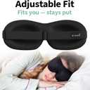 Nidra Contoured Sleep Mask for Side Sleepers Zero Pressure Fit, Light Blocking Eye Shade for Sleeping & Travel Blue, Small Size