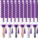 Leinuosen 100 Set 2025 Graduation Gumball Tubes Graduation Party Favors Include 100 Graduation Candy Container 100 Pcs Mini Graduation Caps with Gold Tassels Set for Grad Party Guest Supplies(Purple)