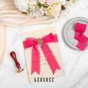 KEOSREE Hot Pink Pastel Pink Handmade Chiffon Ribbon,1.5" x 21Yd Frayed Silk Ribbons for Wreaths Bridal Flower Bouquet Christmas Gift Wrapping Wedding Decor Invitations Decorations (7Yards X 3 Rolls)