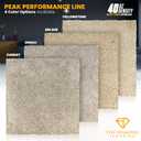 Peak Performance Peel and Stick Carpet Tiles with Attached Cushion, Easy DIY Install, Soft Residential Carpet, Seamless Appearance (Denali, 10 Tiles - 22.5 Square Feet)