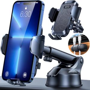 HTU 98+LBS Strongest Suction & Military Grade Ultimate Car Phone MountPatent & Safety Certs Cell Phone Holder Truck Stand for Dashboard Windshield Vent for iPhone 17 Pro Max 16 15 Samsung (Black)
