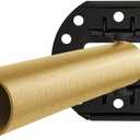 Moen Brushed Gold 54 to 72-Inch Adjustable Single Curved Shower Rod, Wall Mounted Permanent Curtain Bar for Bathroom, CSR2160BG