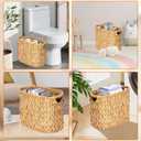 Toilet Paper Basket, Over the Toilet Storage for Tank, Slim 6.5" W  9.45" D Holds 6 Rolls, Fits Narrow Tub Gaps for Bathroom, Kitchen & Home