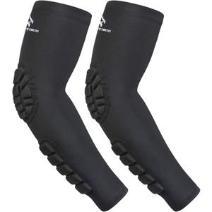 2PCS Padded Elbow Forearm Sleeves Compression Arm Protective Support Small