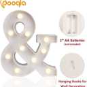 Ampersand Symbol Marquee Letter Lights Alphabet Light Up Sign for Wedding Home Party Bar Decoration &
