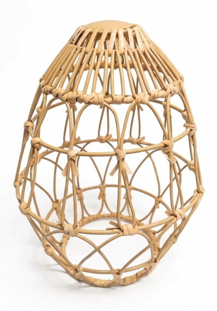 Metal Rattan Woven Egg, 8 Inches (20.32 cm), For Indoor Use