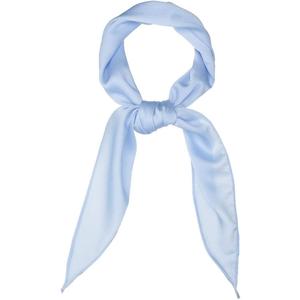 Allegra K Solid Color Rhombus Neck Scarf Scarves Skinny Long Neckerchief for Women (Medium, Light Blue)