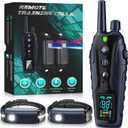 Dog Shock Collar 2 Dogs(15-150lbs) with Flashing Light for Night Walks,4000FT Dog Training Collar Adjustable Pitch Beep(1-8), Vibration(1-16), Safe Shock(1-99), and Keypad Lock, Shock Collar for Dogs (Black)