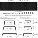 Sequin Table Runners 72 Inches Long Black Glitter Table Runner for Party, Wedding, Bridal Baby 6 Pcs, Black