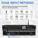 K-6 Professional KTV Digital pre-stage Effector Anti-howling Audio Processor Karaoke Mixer Reverberator with DSp effect echo USB MP3 Bluetooth optical.4 microphone input With remote control