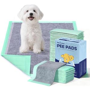 Pawtasy Charcoal Dog Pee Pads, 30 Count,22" x 22" Disposable Small Puppy Training Pads with Bamboo Charcoal Odor Control, 5-Layer Super Absorbent & Leak-Proof Pet Potty Pads for Dogs, Cats & Pets