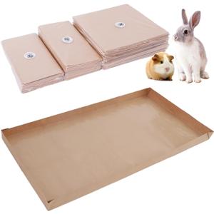 Disposable Guinea Pig Cage Liners, 48" x24 Large Liner Bag for Guinea Pig Cage Bottom, Water-Resistant Kraft Paper（25Pcs