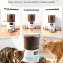 Automatic Cat Feeder for 3 Cats, 6L/25 Cup Cat Food Dispenser with Strong Anti-Jam System, Dual-Effect Desiccant, Smart WiFi App Control Pet Feeder, Automatic Dog Feeder for Cats and Small Dog