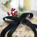 MEEDEE Black Velvet Ribbon 1 Inch Single Face Nylon Velvet Ribbon 2 Rolls 20 Yards Black Ribbons for Christmas Tree, Gift Wrappig, Rustic Wreath, Velvet Bow Making, Floral Bouquets, Home Decor