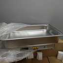 Electric Chafing Dish, 9QT Full Size Electric Chafing Dish Buffet Set with Rotary Knob Adjustable Temp, 700W Electric Buffet Servers and Warmers with Roll Top for Catering