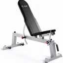 Cap Barbell Deluxe Utility Weight Bench Color Series (Silver, Round Backpad)