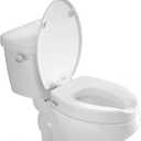 Clirass Raised Toilet Seat with Bidet Attachment,Elongated - Non-Electric Bidet with Dual Nozzles - Elevated Toilet Risers for Seniors & Limited Mobility - Easy Install & Clean