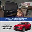 EcoNour Car Window Screen for Mazda CX-5 (2017-2026) 2 Pack | Breathable Mesh Camping Window Covers | 100% Protection from Bugs, Mosquito & UV | Baby Safe Privacy Blackout Net | Car Accessories