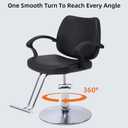 Zevemomo Barber Salon Chair for Hair Stylist, Heavy Duty Hydraulic Pump with 360° Swivel, Adjustable Height Spa Beauty Equipment for Barbershop, Home 350LBS Capacity, Black