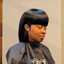 Mullet Wig for Women 12inch Pixie Cut Wigs for Black Women Synthetic Hair Straight Haircut Bob Wig 80s90s Mullet Neat Bangs Throw On and Go Wigs