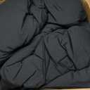 Cottonight Black Comforter Set Queen Men All Black Bedding Set Blanket Quilts Soft Breathable Pure Dark Color Lightweight Bedding Comforter Queen Size Adults Teens
