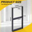 Outus 24.4 x 12.6 Inch Two Rung Steel Pickup Truck Tire Step Heavy Duty Truck Wheel Tire Step for Heavy Duty Pickup Cargo Vans Flatbeds Trailers