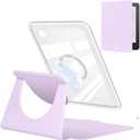 Youngme 360 Degree Rotating Case for 6" Kobo Clara Colour 2024 Released, Detachable Magnetic Design Protective Adjustable Stand Cover Clear Back with Auto Sleep/Wake (Light Purple)