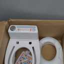 Fisher-Price 2-N-1 Potty Trainer with Flushing Sounds, Chart & Storage  White Floor Potty Chair with Splash Guard, Removable Ring & Bowl, Patented Snap Safe Ring Technology