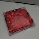 Oaoleer 12PCS 7" Large Glitter Cheer Hair Bows Ponytail Holder Elastic Band Handmade for Cheerleading Teen Girls Sports Red