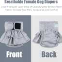 wegreeco Dog Diapers Female (3 Pack), Highly Absorbent Puppy Doggie Dog Diapers for Female Dogs Period, Washable Doggy in Heat, Small