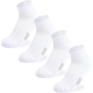 Boys Socks Girls Cushioned Athletic Socks Cotton Mesh Quarter Sock Youth Sport Ankle Sock 4/8 Pairs