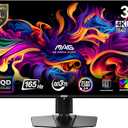 msi MAG 321UP QD-OLED 32-inch QD-OLED 3840 x 2160 (UHD) Computer Monitor, 165Hz, Adaptive-Sync, HDMI, Display Port, VGA Port, VESA Mountable, Tilt, Height Adjustable, Speaker, 0.03ms, Black