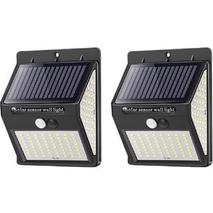 Solar Lights Outdoor, 3 Modes/144 LEDs Solar Motion Sensor Security Lights Wireless IP65 Waterproof with Wide Angle Solar Wall Lights for Patio Garden Garage Yard Front Door