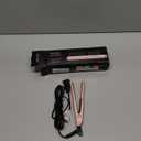 Terviiix Mini Flat Iron for Short Hair Temperature Adjustable, 1/2 Inch Mini Small Portable Ceramic Travel Hair Straightener for Men, Black