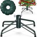 Hemndic Christmas Tree Stand for 4-6 Ft Artificial Trees, Universal Replacement Christmas Tree Base, Metal Folding Xmas Tree Stand Fits Artificial Tree Under 1.37 Inch Poles