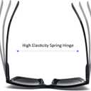 Reading Glasses for Women Oprah Style Oversized Square Spring Hinge Blue Light Blocking Glasses (Black/Blackpink/Pink Tortoiseshell)