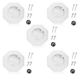 8161-5 Vertical Siding Lamp Octagon Mounting Kit (5pack) Siding Mounting Kit with Built-in Electrical Box,8161 Vertical Siding Lamp Mounting Kit,for T-111,HardiePlank Lap Siding, and Flat Surface