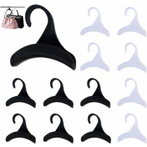 12 Pcs Purse Hanger Hook Acrylic Black and White Bag Tie Handbag Belt Hanger Closet Organizer Storage Handbags Tote Holder for Storing Handbags Satchels
