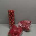 Gejoy Velvet Bow Christmas Tree Decoration Set, 30 Pcs Small Bows 1 Pcs 47" x 15.7" Large Tree Topper Satin Bows and 36 Christmas Balls Ornaments, Xmas Glitter Balls for Holiday Decor(Red Velvet)