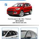 FengYu 300lb Roof Rack Cross Bars Fit for Ford Escape 2013 2014 2015 2016 2017 2018 2019, Heavy Duty Lockable Aluminum Roof Rails Crossbars Cargo Bars Canoe Rooftop Black Carrier Luggage