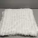 Fur Plush Decorative Throw Pillow Covers 18x18 Inch Fuzzy Striped Soft Luxury Pillow Covers Cozy Velvet Cushion Case Pillowcases for Couch Sofa Bed Home Living Room Decor Set of 4 (Cream)