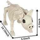 Seasons Crazy Bonez Pig Skeleton Halloween Decoration  14.75 Long Realistic Farm Animal Skeleton, Durable All-Weather Plastic Prop for Indoor & Outdoor Spooky Farmhouse Decor (Standard)