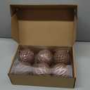 Soulchen 6 Pcs Brown Christmas Ball Ornament 4" Large Vintage Textured Rustic Neutral Mercury Antique Farmhouse Christmas Tree Decor Shatterproof Xmas Hanging Ornaments for Xmas Tree Decor