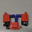 ENA Set of 3 Red Ignition Coil and 3 Connector Compatible with Lexus Toyota GS300 IS300 SC300 Supra 3.0L Replacement for E592 5C1189 E758 52-1581 IC294 88921376 90919-02216
