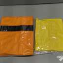 Toy Storage for Lego Play Mat Bag - Duplo Toy Organizer Storage Bag by Drawstring for Kids Tidy Toy with Lips can as Gift (2Pcs = Big Orange + Mini Yellow)